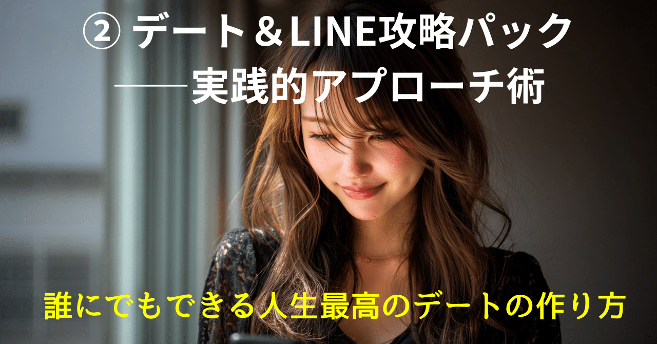 ② デート＆LINE攻略パック――実践的アプローチ術｜秋月