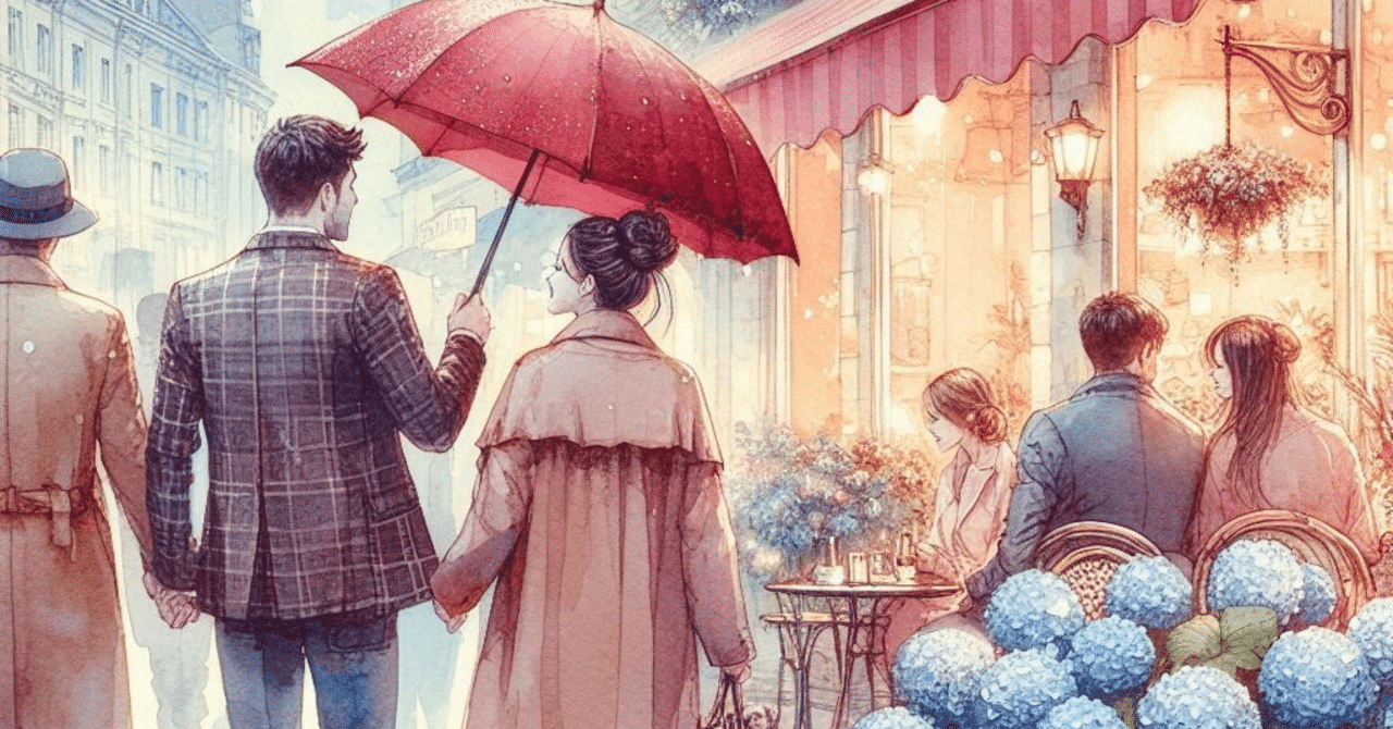 289[生成AI]雨の日と赤い傘,曼荼羅,地球平面説[季節の絵]｜久藤 あかり