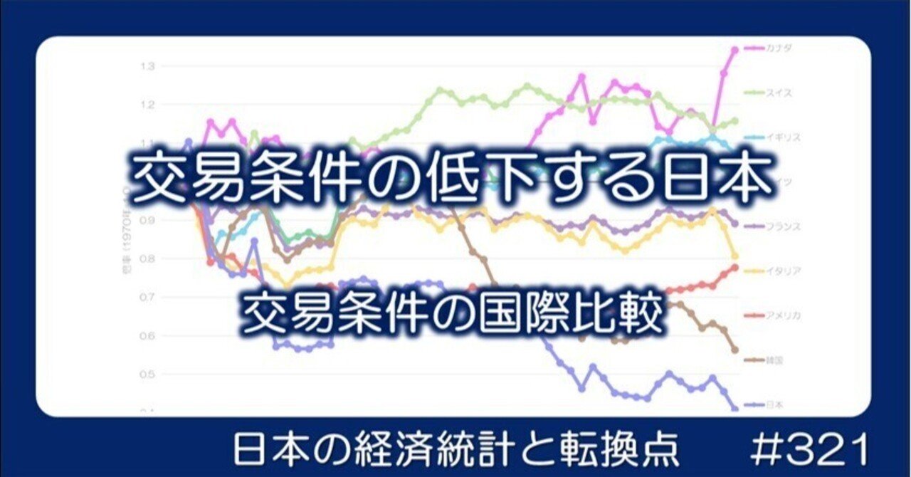 321 交易条件の低下する日本 - 貿易の価格面での国際比較｜小川製作所 | 製造業x経済統計