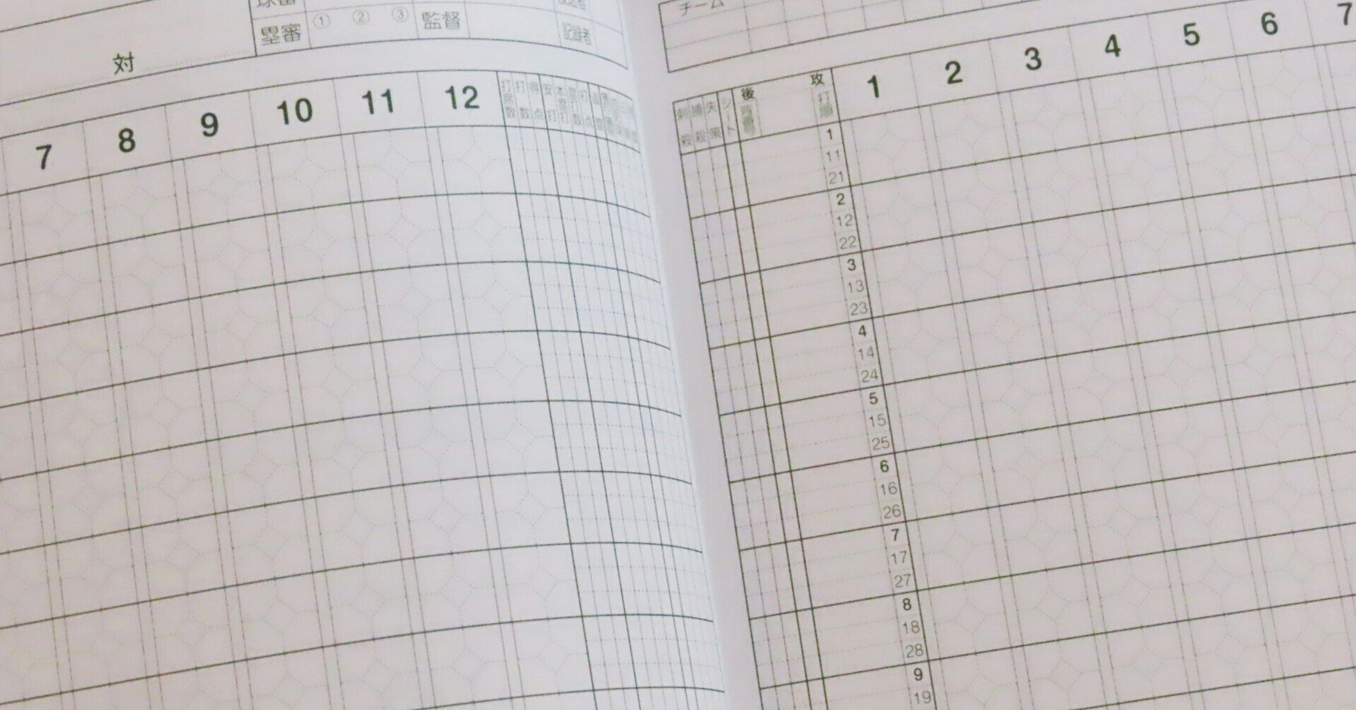 ❣️試合中もバッチリ❣️野球スコアブック（ポケットサイズ）50枚