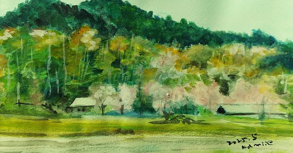 残暑お見舞い申し上げます 夏の水彩画5点｜福井良佑
