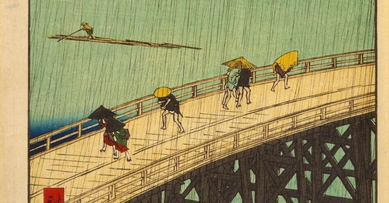 『大はしあたけの夕立』🌧️ 世界を魅了する雨|ごんべnote