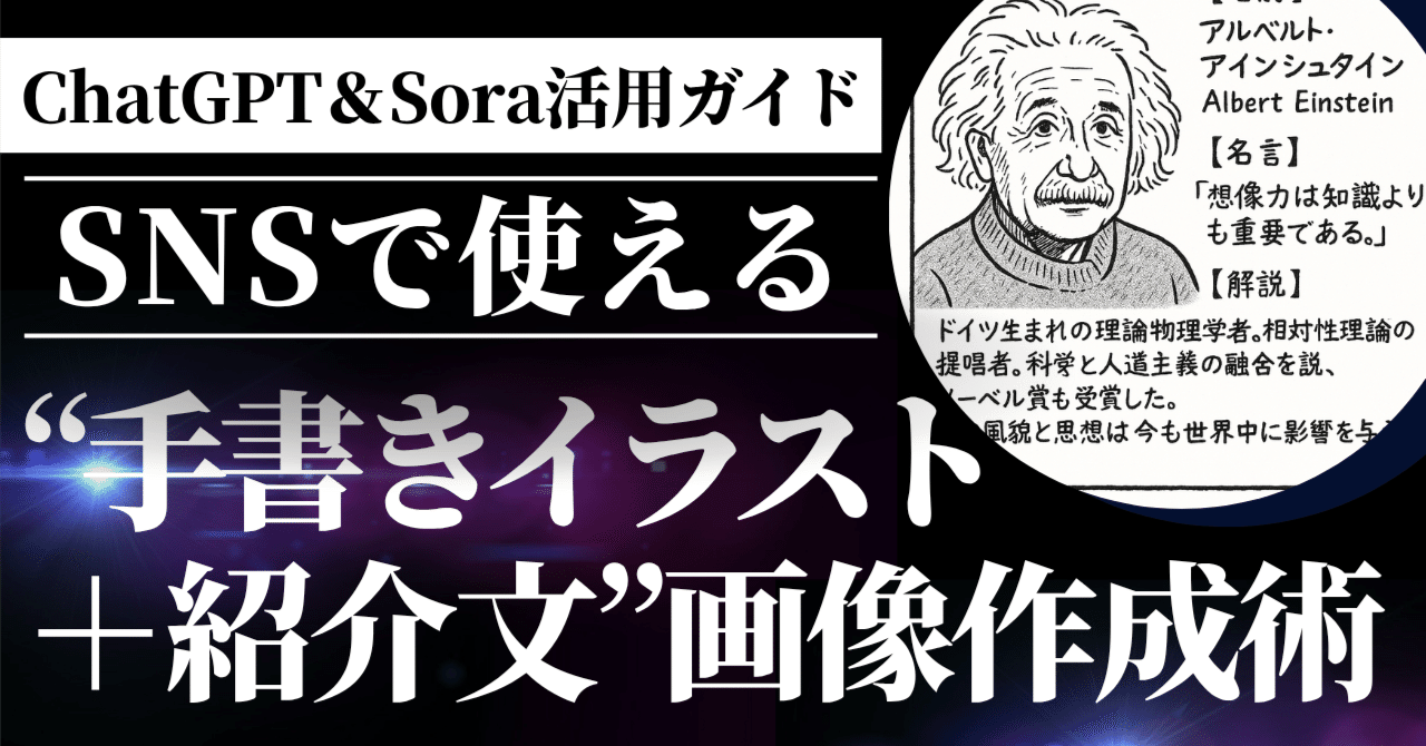 SNSで使える“手書き風イラスト＋紹介文”の画像作成術 ― ChatGPT-4o＆Sora 活用ガイド ―｜AI活用による業務改善屋  ARATAMEDO｜AI活用を楽しく、自分らしく学ぶnote