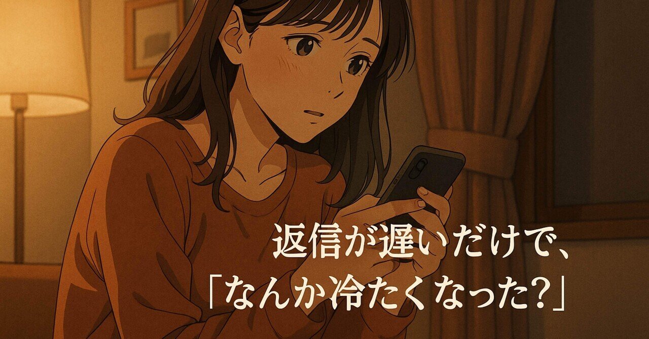 返信が遅いだけで、“なんか冷たくなった？”って不安になった時に私が