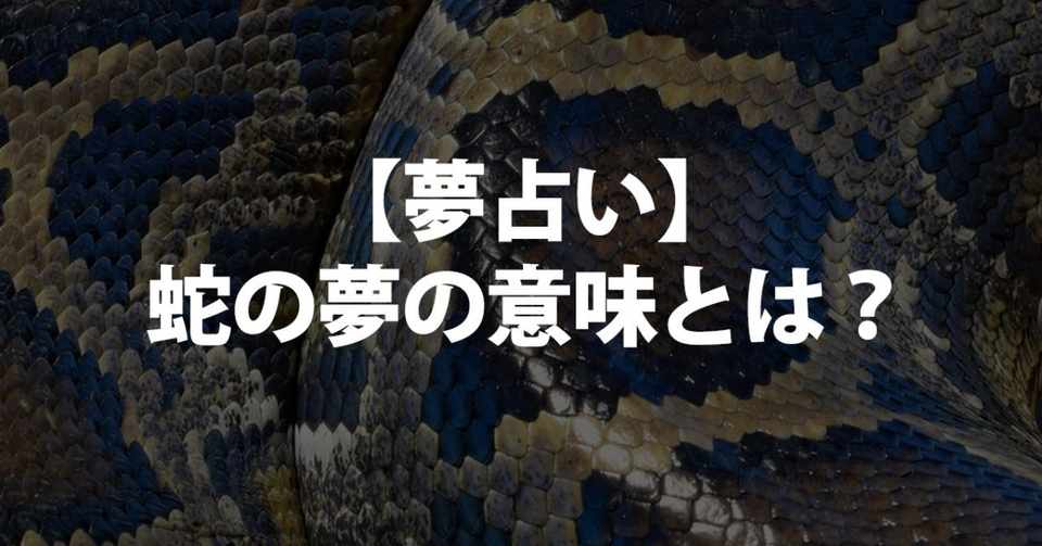 夢占い 蛇の夢の意味とは 噛まれる たくさん 追いかけられる 逃げる 食べる 殺す 脱皮する 飼う とぐろを巻いてる等の意味１０パターン診断 について書きました 占いちゃん Note