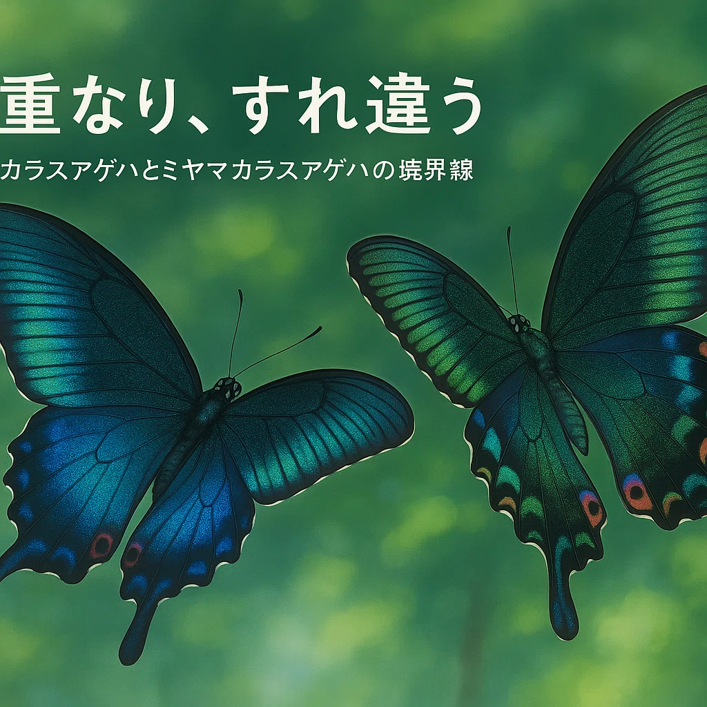 重なり、すれ違う― カラスアゲハとミヤマカラスアゲハの境界線 ―｜有限