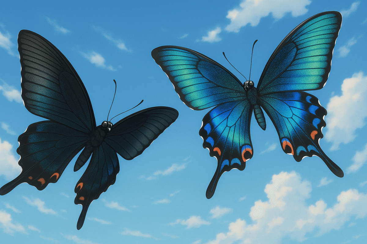 【絵画】ネイチャーアート「山ゆりを訪れるカラスアゲハチョウ」原画 カラスアゲハ蝶 by 山ゆり （ID：12002138） - 写真共有サイト