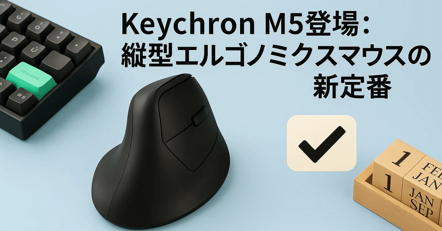 新製品紹介】Keychron M5：高性能と快適性を両立した縦型