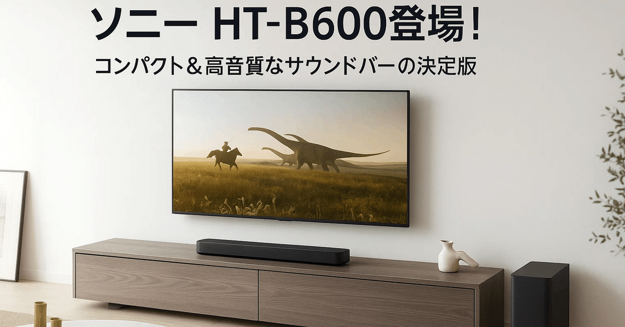 新製品紹介】ソニー HT-B600登場！📢 コンパクトで高音質な