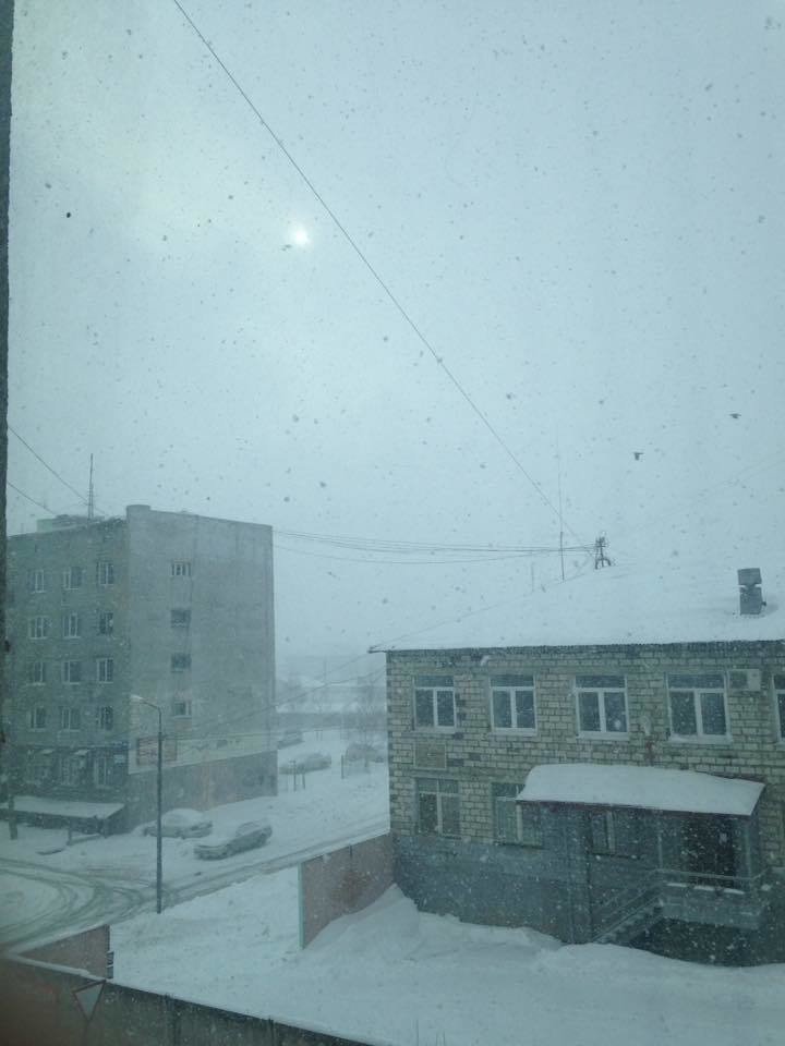 4窓から見えた風景。冬のロシアって感じ(小並)
