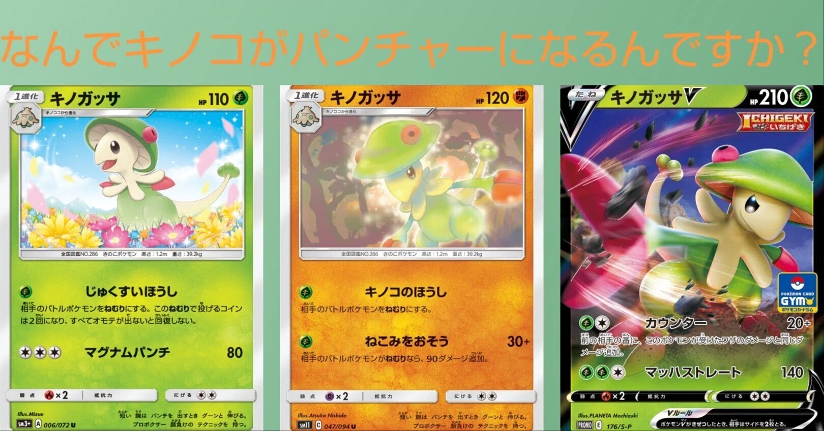 ポケカの歴代キノガッサ｜リユルン