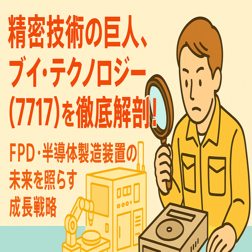精密技術の巨人、ブイ・テクノロジー(7717)を徹底解剖！～FPD・半導体製造装置の未来を照らす成長戦略～｜日本個別株デューデリジェンスセンター