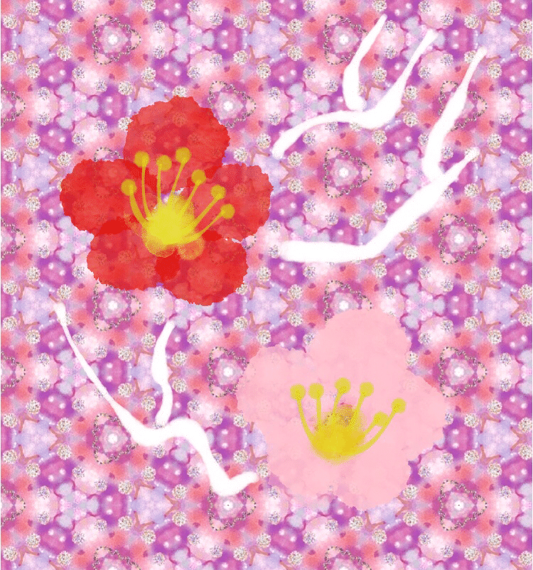 土曜絵画 ウッカリmissで消しちゃった為 再投稿 梅の花 ちびまゆ Note