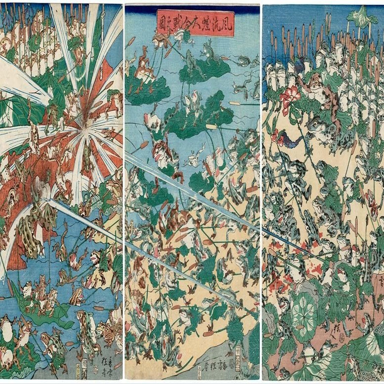 【真作】掛軸　片山人平　柳蛙図　風雅な柳と蛙の図　自然美　識箱入　R73 真作】掛軸 片山人平 柳蛙図 風雅な柳と蛙の図