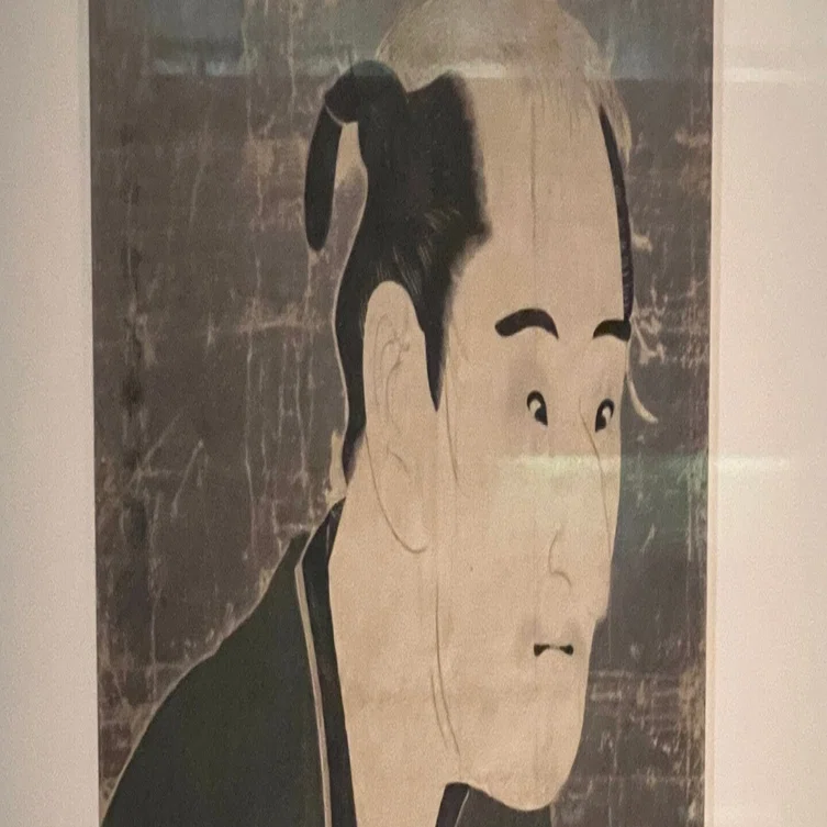 【シミあり】勝川春章◆版画「中村宗十郎 楽屋」国立博物館蔵版浮世絵 東京国立博物館'25春④～初期浮世絵から歌麿・写楽まで｜かずくんの備忘録