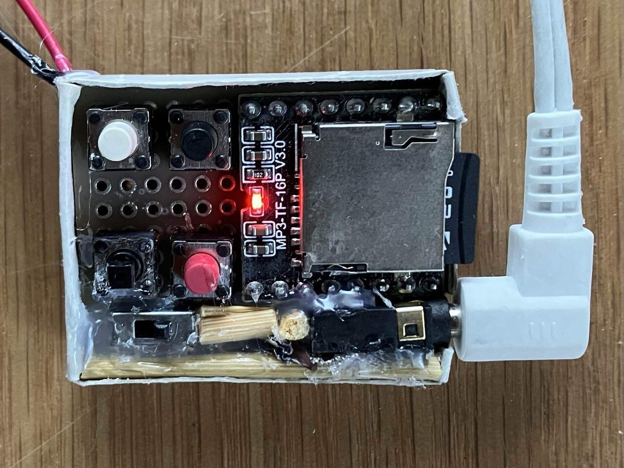 ポケットサイズMP3プレーヤー自作キットWAKA-MP3 ver 1.1 電子工作 DIY MP3プレーヤー KIT セットの通販 by BongBong's