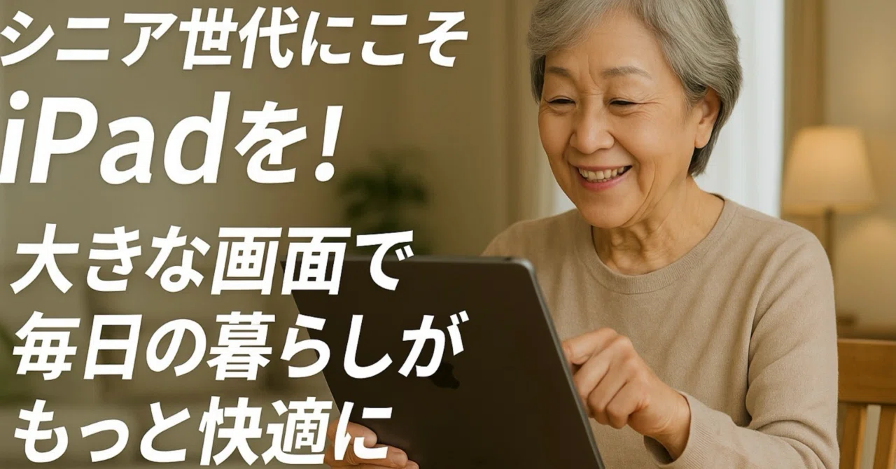 ?【2026年最新】シニア世代にこそiPadを！大きな画面で毎日の暮らしが 