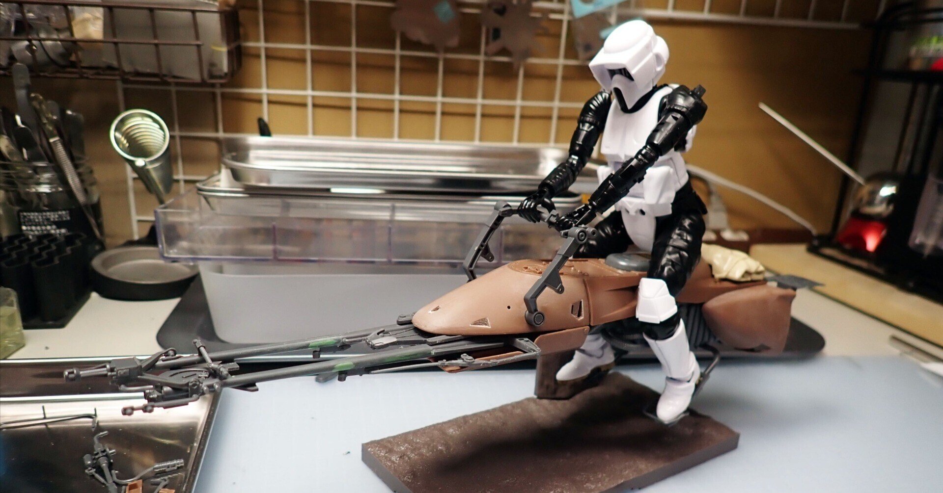 スターウォーズバイク 完成からの～ジオラマ。からの～！！：バンダイ スター・ウォーズ