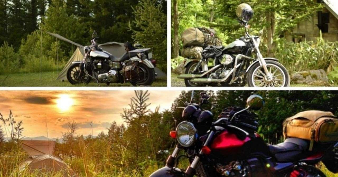 二人乗りのキャンプツーリング仕様のバイクってどんなかんじ 菅井悠人 美容室のない村にバイクで行って髪を切るプロジェクト Note
