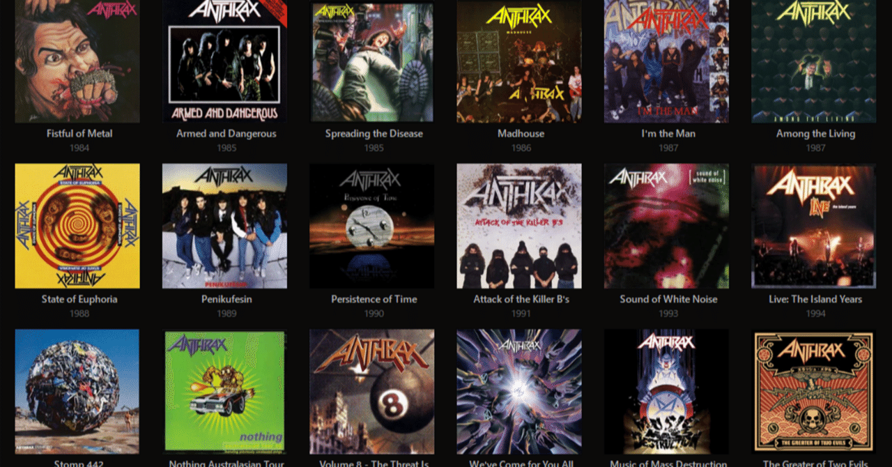 Anthrax🇺🇸【全36作レビュー】スラッシュメタルを“踊らせた”男たちの
