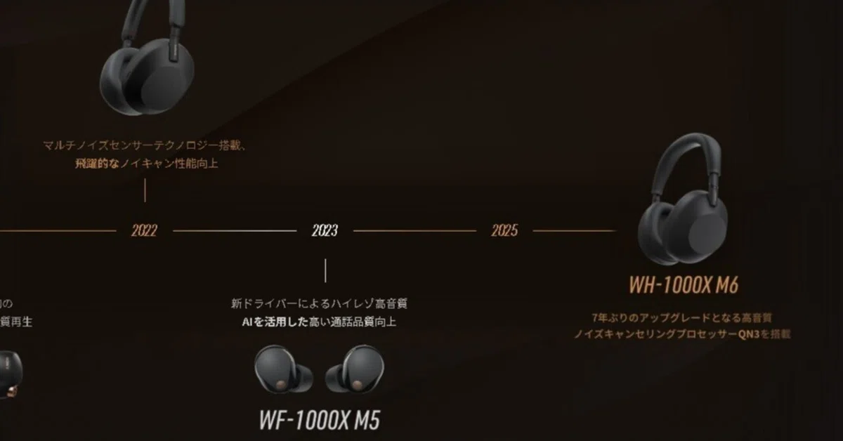 SONY WH-1000XM6発売／WH-1000MX5の欠陥(壊れたところ)が改善された
