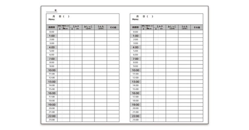 フリー 赤ちゃんの記録表 はらげ Note フリー 赤ちゃんの記録表 はらげ Note