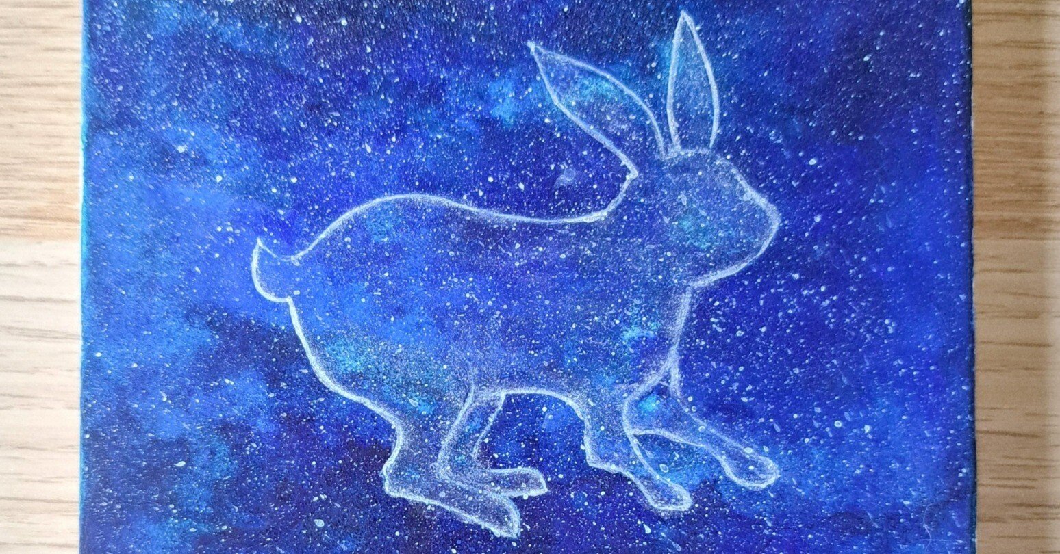 制作途中のウサギの絵｜Kerousa (けろうさ。)