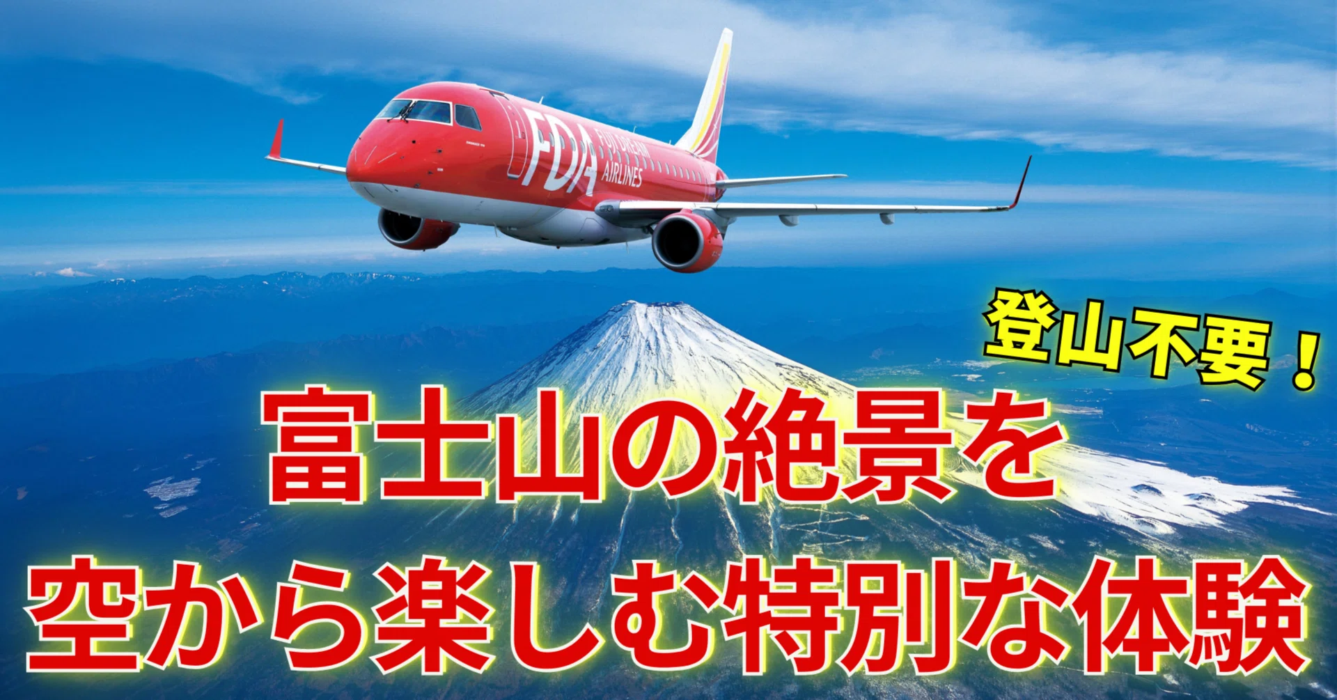 登山不要！特別チャーター便で富士山の絶景を空から楽しむ特別な体験