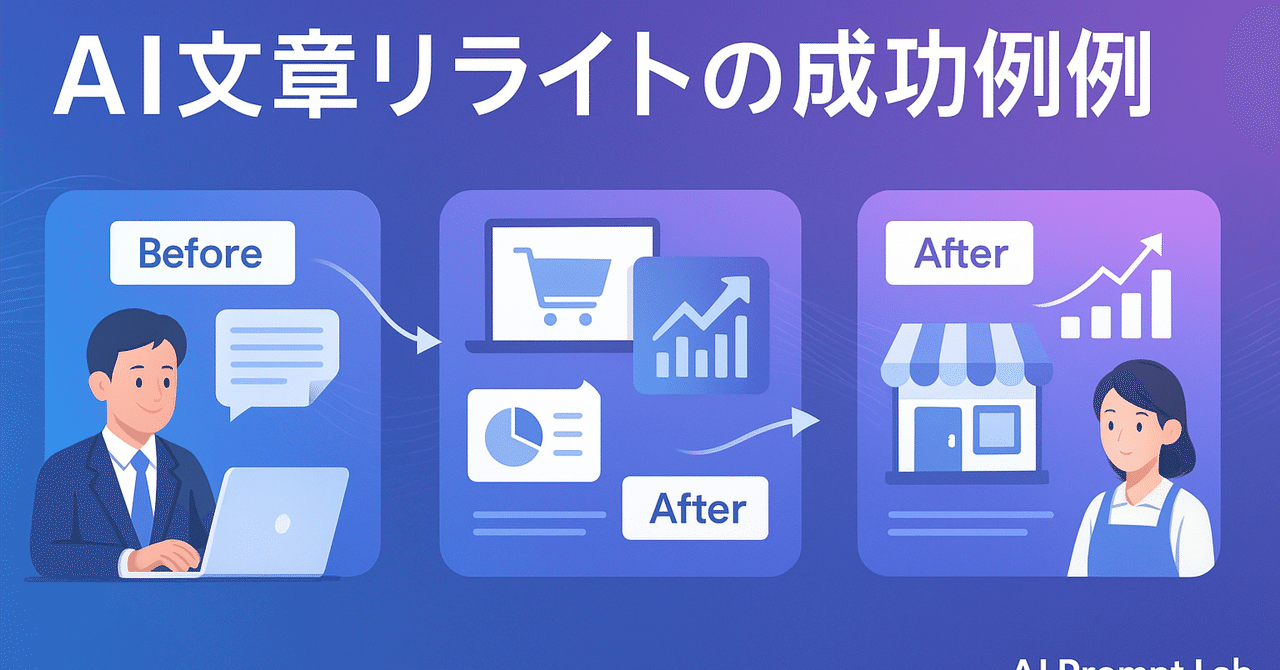 業種別：AI文章リライトの成功事例3選AI Prompt Lab | プロンプトエンジニア