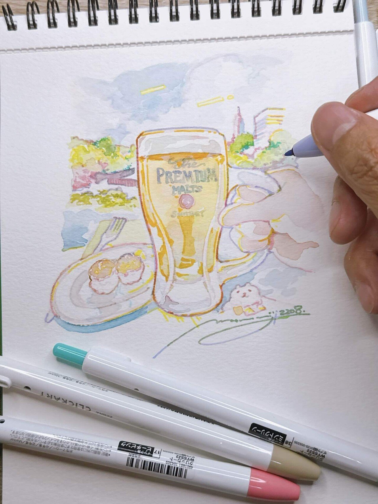 水彩画「お昼どき」 水彩画「お昼どき」 【公式通販】