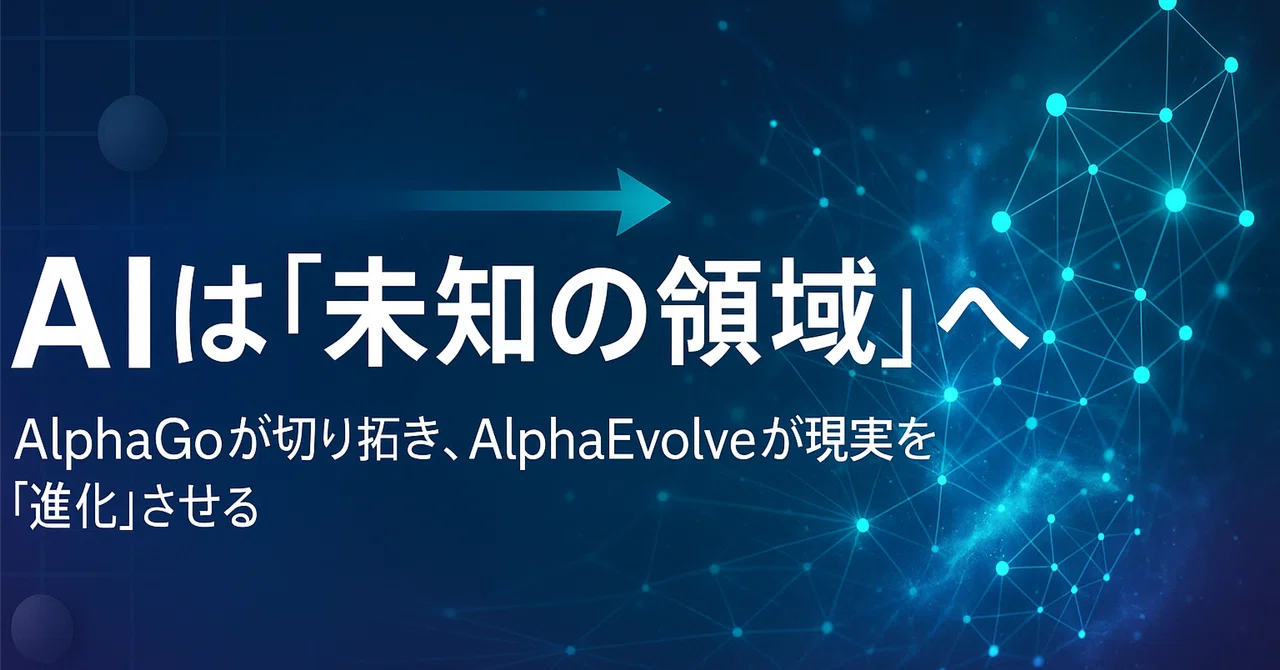 AlphaEvolve〜DeepMindが私たちの現実世界を「進化」させる！ （ その起源はあのAlphaGoが見せた「未知の領域」にあった ...