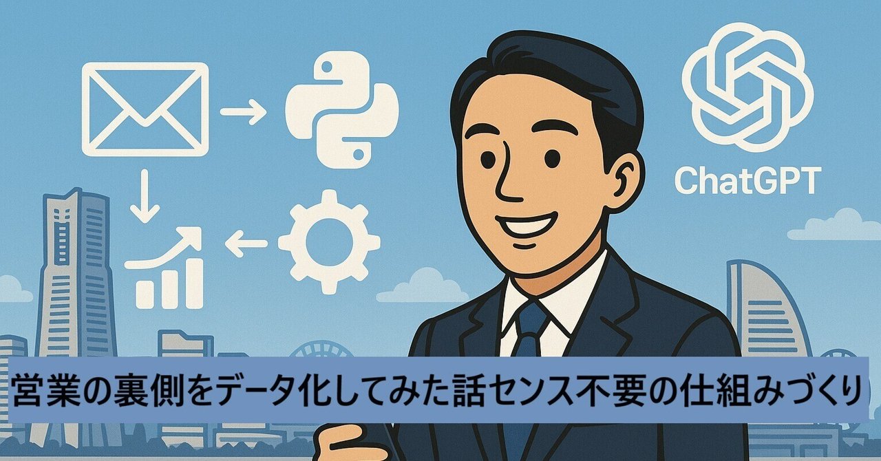 【第2回】“営業の裏側”をデータ化してみた話センス不要の仕組みづくり神奈川を走る営業マン日常と副業のリアル記録