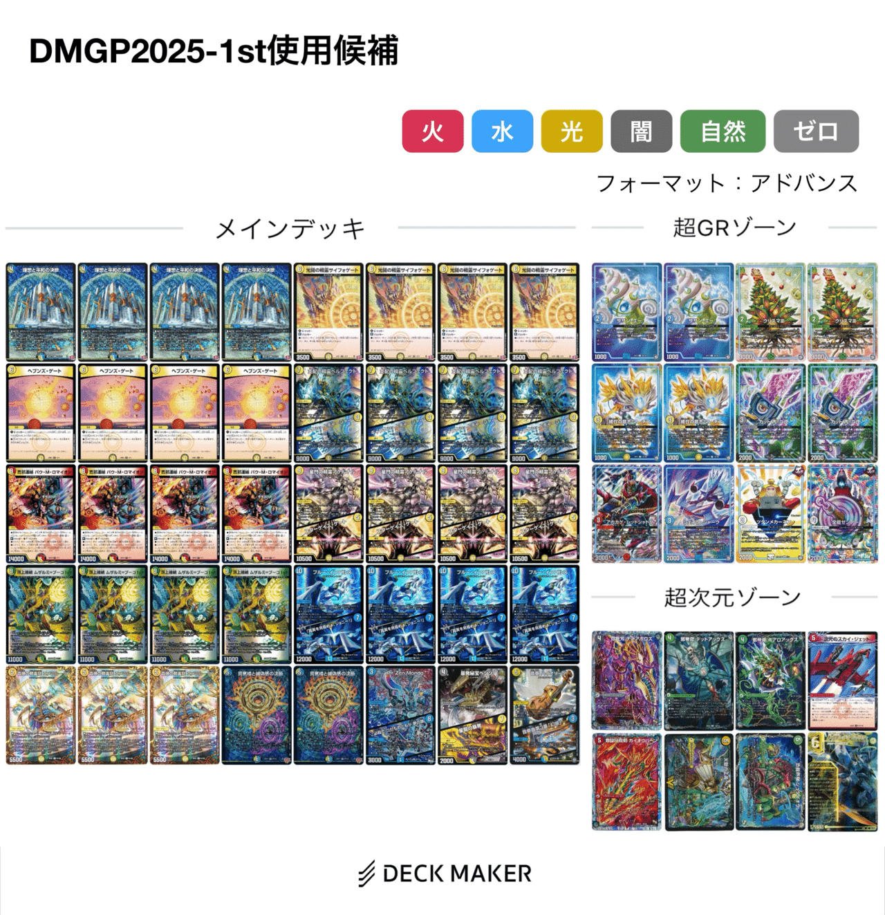 DMGP2025-1stアドバンス調整録&青白天門ループ|ゴーディ DMGP2025-1stアドバンス調整録&青白天門ループ|ゴーディ