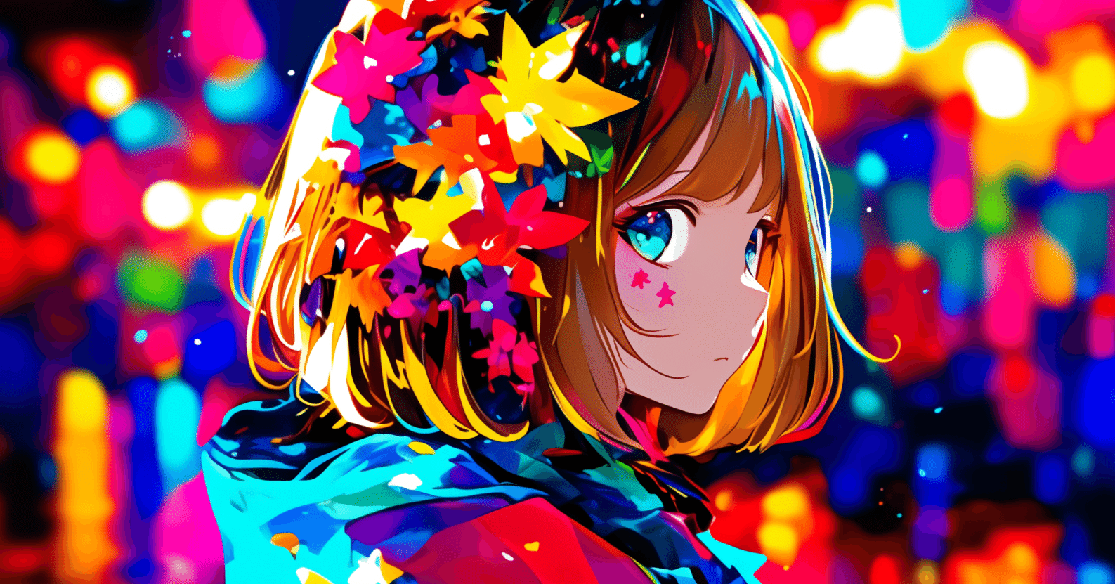 夜のカケラをまとって【AIイラスト＋4コマ漫画】｜Alpaka