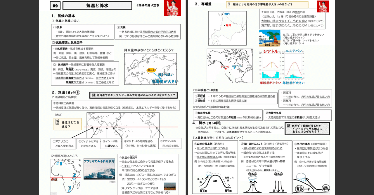 09-14 気候の成り立ち #高校地理 #プリント #授業動画 #共通