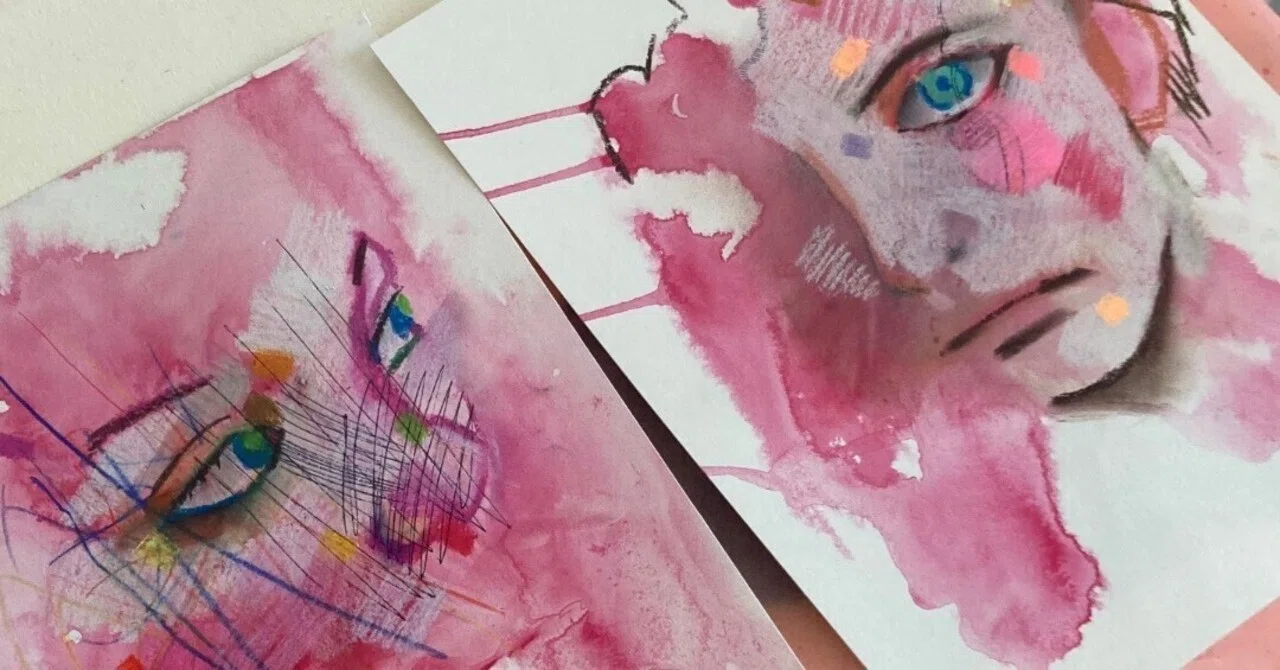 ピンク色の肖像画を描くとき、私が考えていること｜微熱