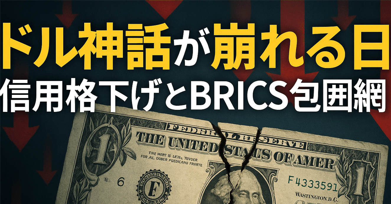 ドル神話が崩れる日：信用格下げとBRICS包囲網｜武智倫太郎