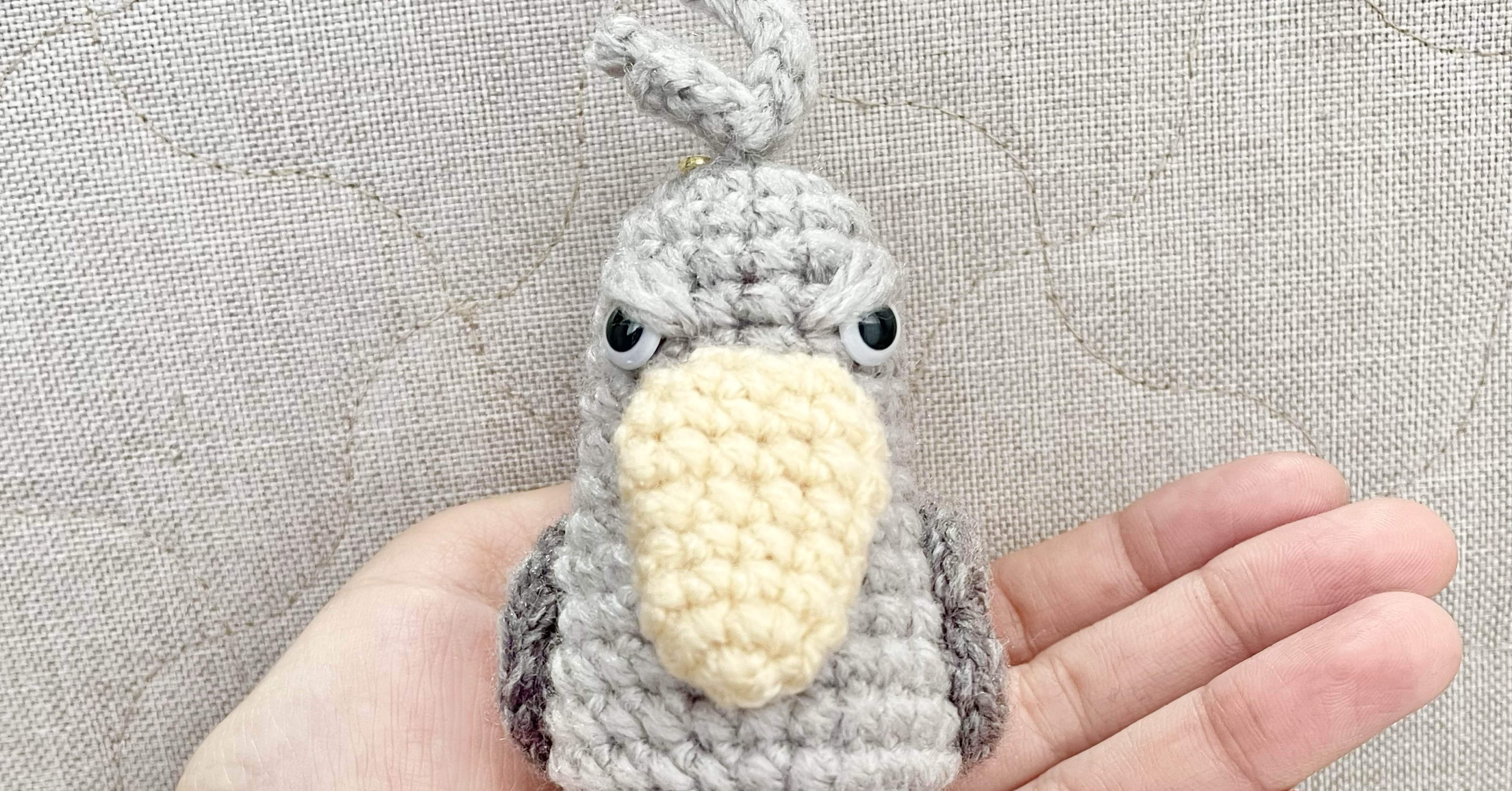 有料編み図】ハシビロコウSサイズ 18段 PDFあり かぎ針編み｜Handmade