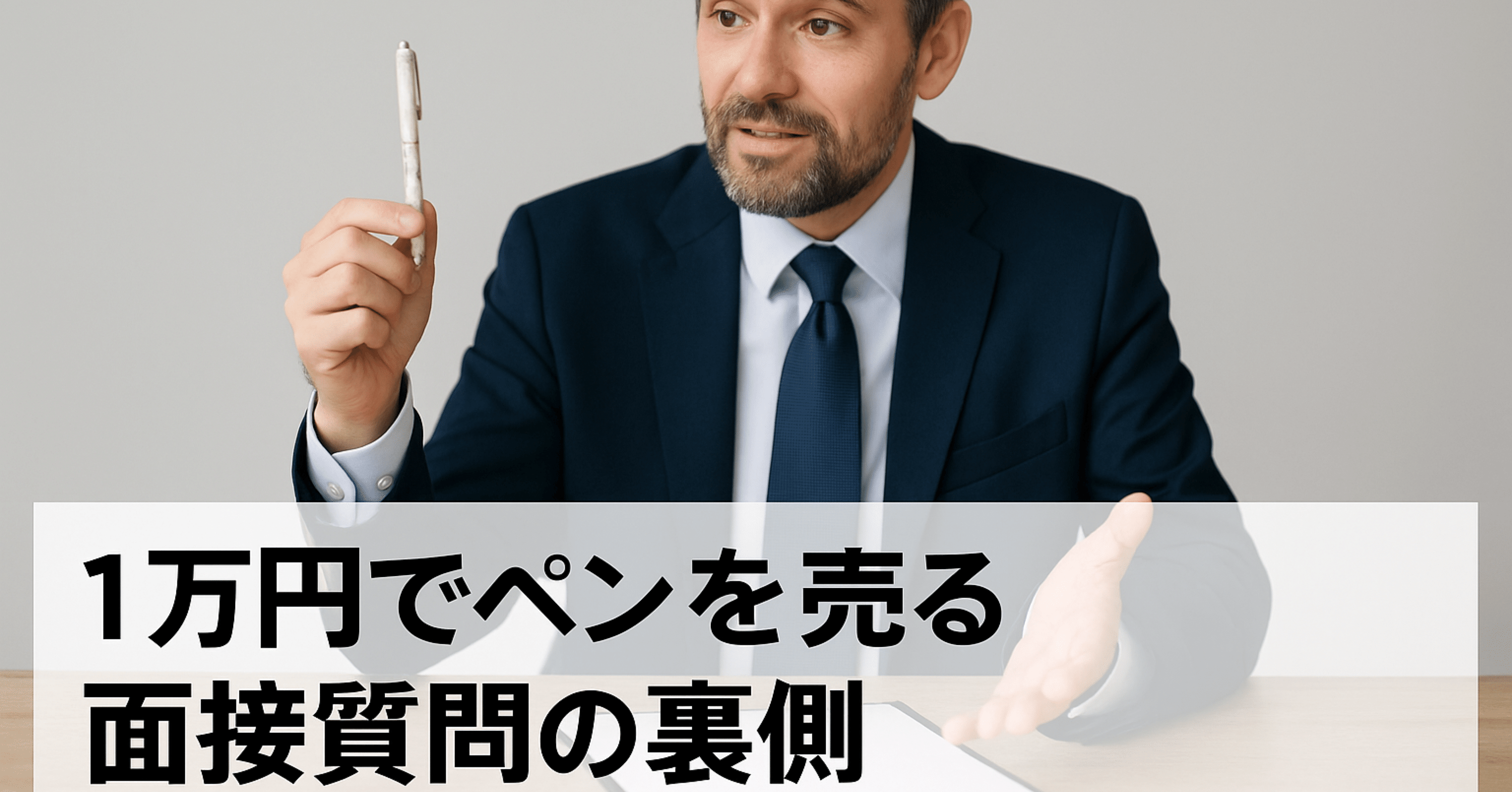 1万円でペンを売れと言われたら – 面接の意図を読み解く｜1214