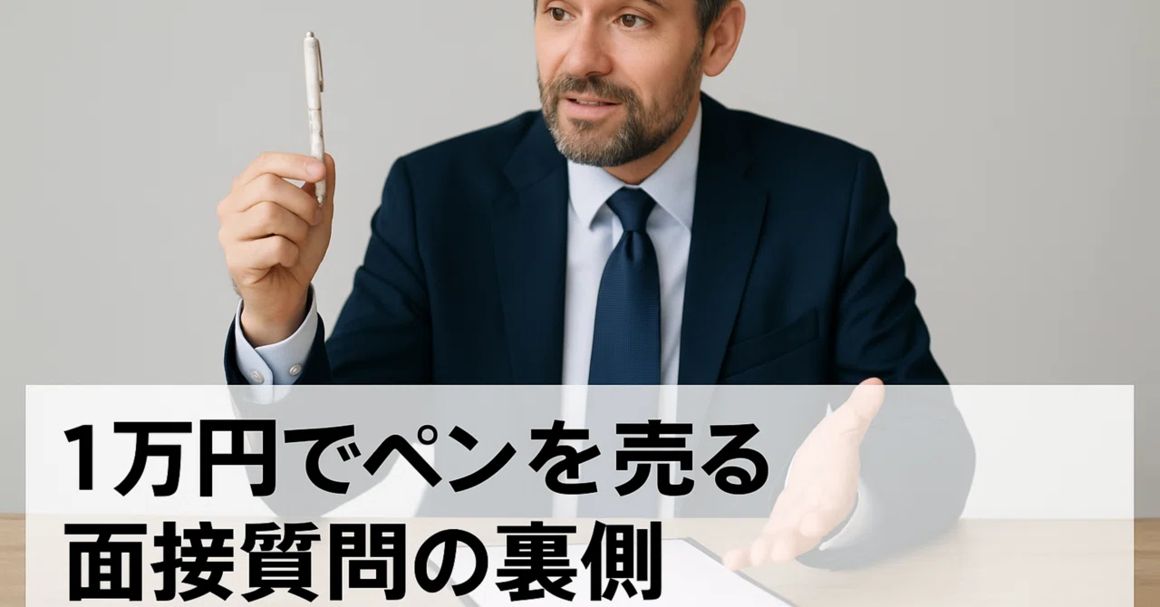 1万円でペンを売れと言われたら – 面接の意図を読み解く｜No.1214