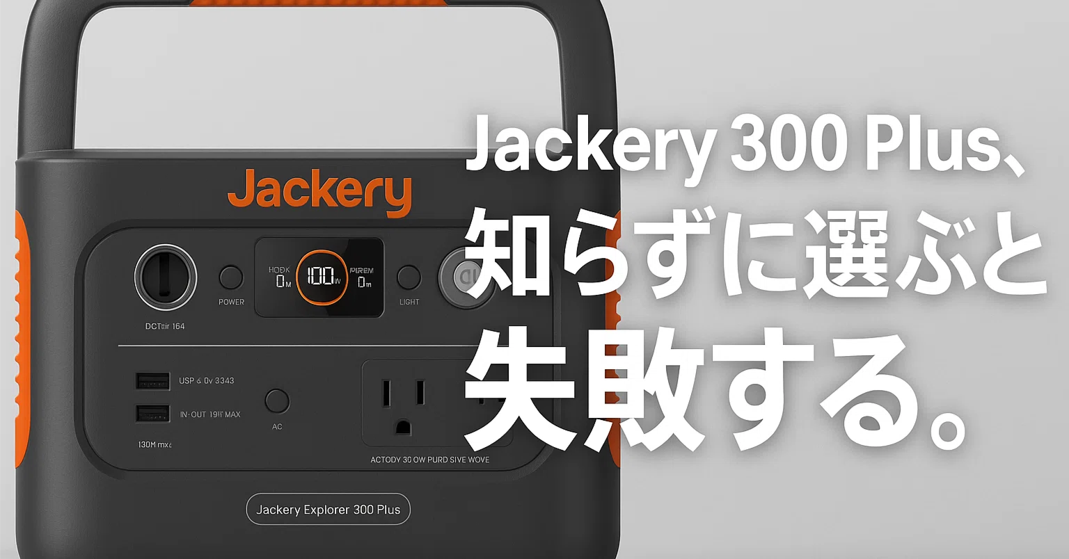 Jackery 300plusはやめた方がいい？口コミ・評判から見えたデメリット 