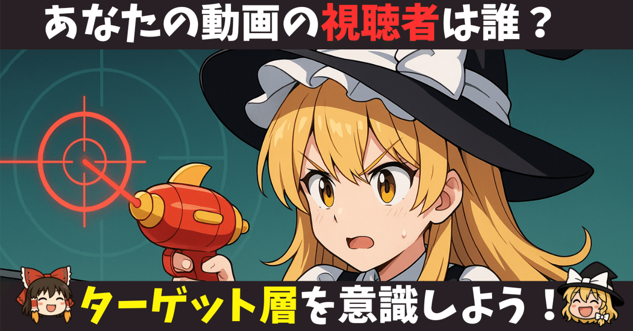 【ゆっくりSEO #25】「一人目の視聴者」は誰?チャンネルを伸ばす第一歩は「ターゲット」を決めること!YouTubeで成功していくための「視聴者設計の考え方」を伝授します!SS@ゆっくり編集効率化