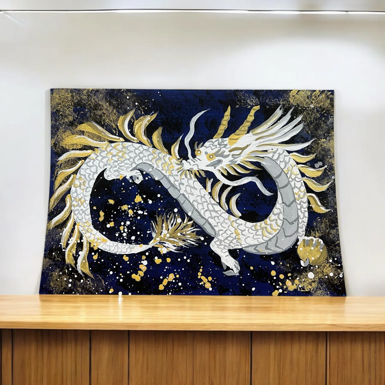 額付き 手描き 一点物 公式通販 開運絵画 龍脈」波動絵 龍神」開運絵画