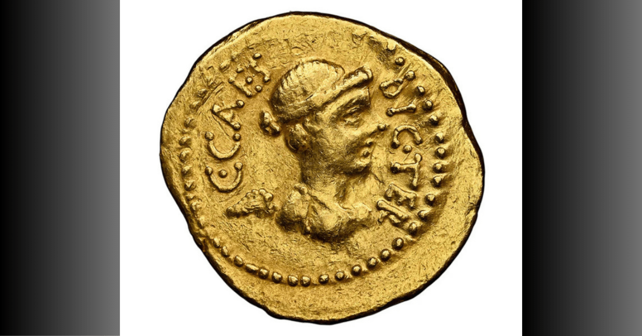 暗殺1年前の栄光：カエサルがアウレウスに刻んだ決定的メッセージとは？｜コインクロス｜掌の上の歴史学