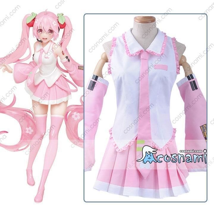 初音ミク 桜ミク コスプレ衣装 ウィッグ 靴 桜ミクのコスプレ衣装 ウィッグ 靴です ピンクでかわいいです リンク Www Cosnami Com Products S ナミ Note