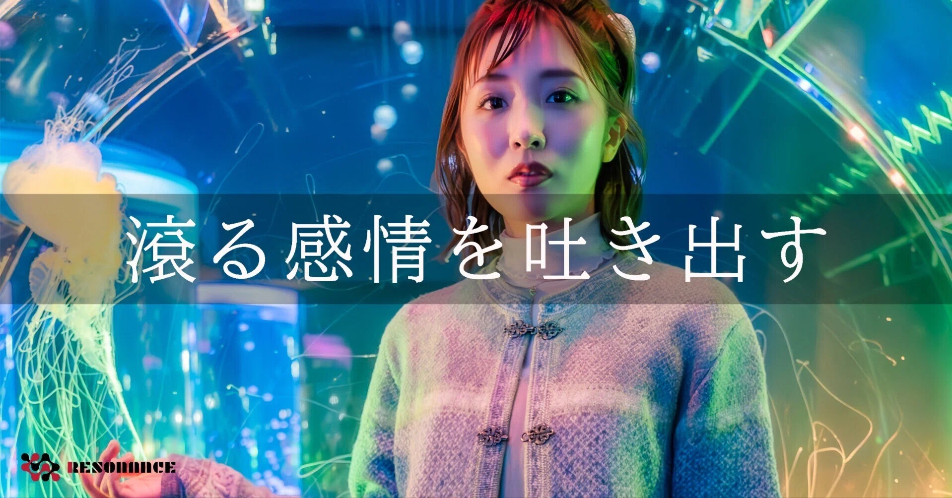 滾る感情を吐き出す（ポートレート撮影 作例の紹介）その24＠某水族館