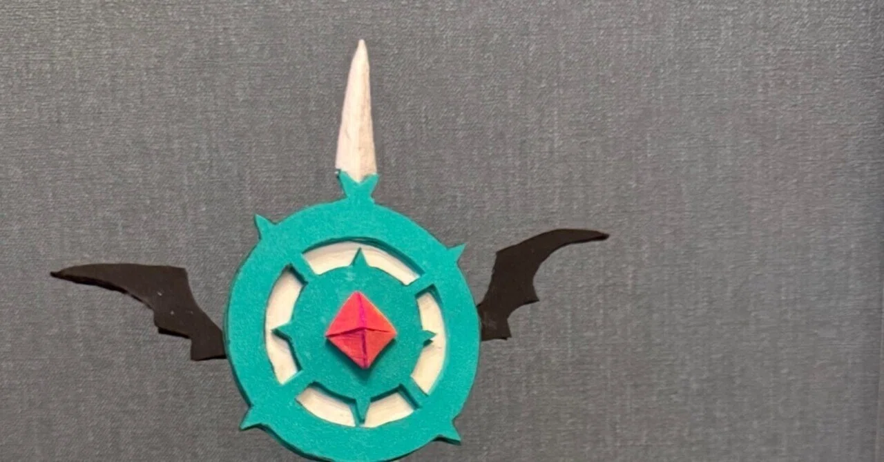 悪魔バスタースターバタフライ ステッキ 春頃から作っていたスターバタフライのステッキがようやく完成しました