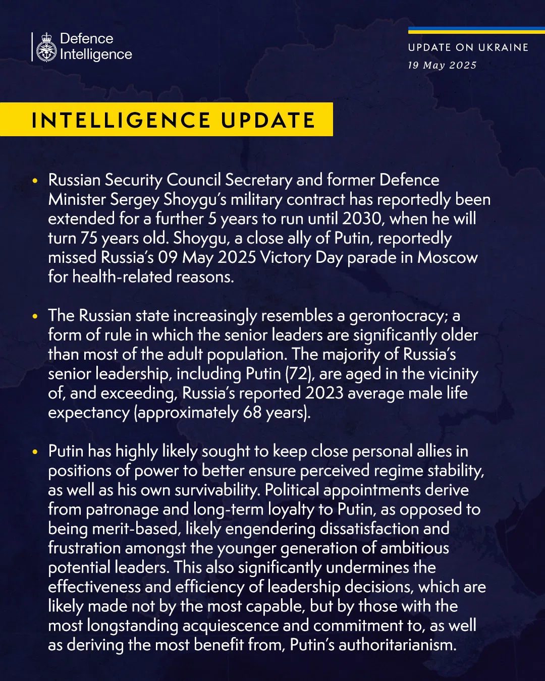 [Translation] UK Ministry of Defence Ukraine Intelligence 2025.05.19 ...