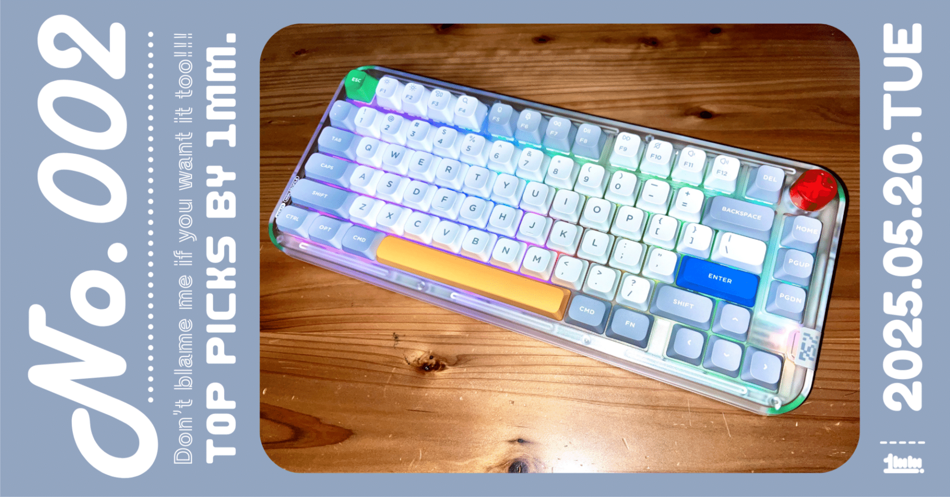 No.2【〈NuPhy〉Kick75(Hight / NuPhyIO / Red)】｜1mm｜ｲﾁﾐﾘﾒｰﾄﾙ