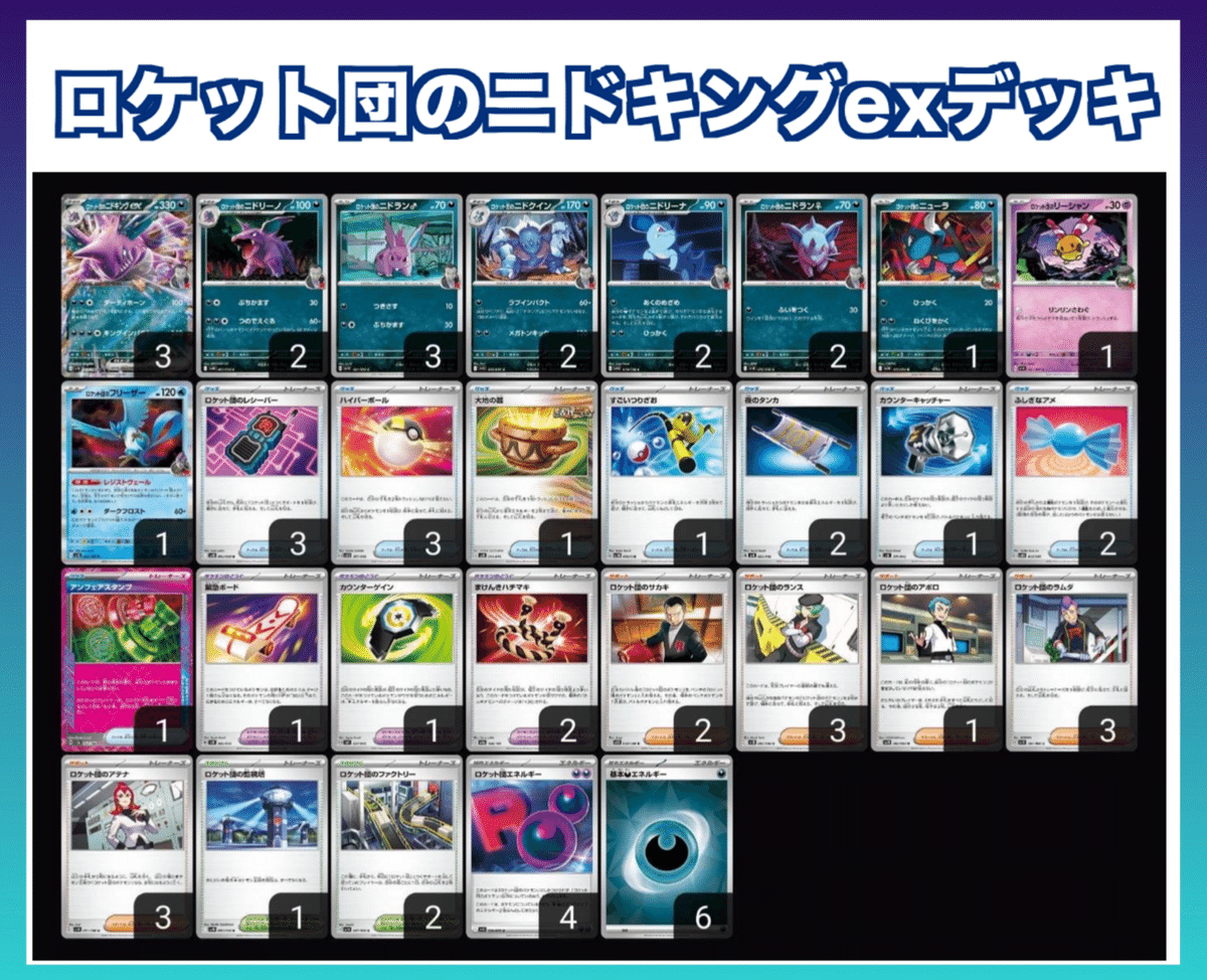 おすすめデッキ紹介】ロケット団のニドキングデッキ｜ふくしまポケカ